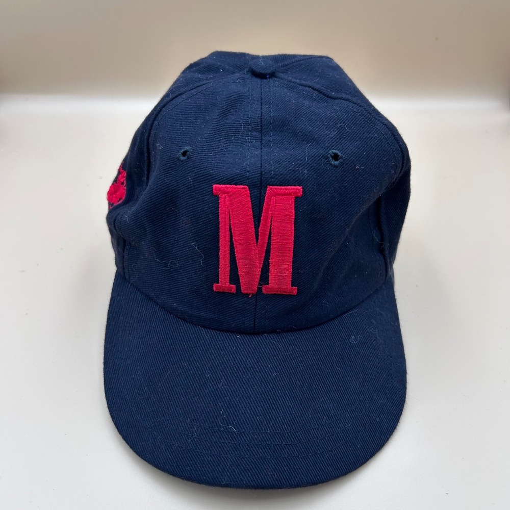 Vintage Marlboro Adventure Team Hat Black Red M Logo Vanguard Adjustable Cap